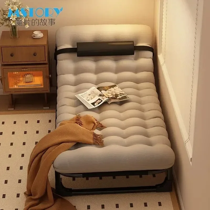 Hot Internet Celebrity Simple Light Luxury Light Folding Thickened New Dual-purpose Recliner Office Lunch Break Widened Lazy Bed