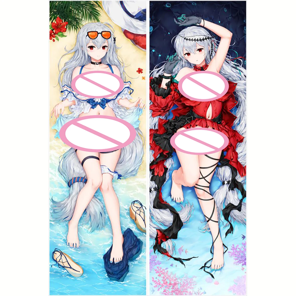 

Cute Amane Skadi Arknights Square Pillowcase Peach Skin 2WAY Decor Pillow Case Room Cushion Case