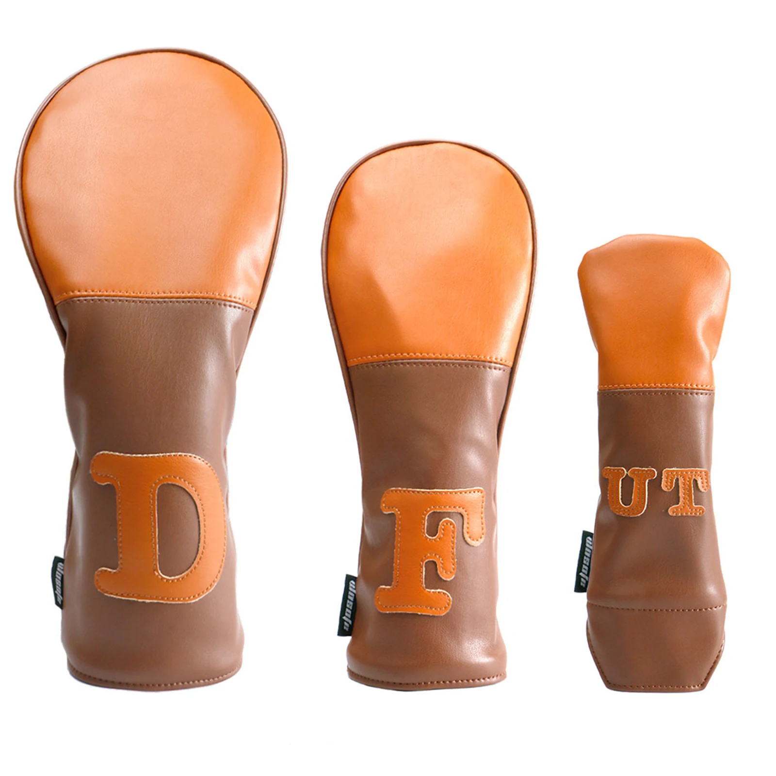 

PU Leather Golf Club Head Covers Driver Fairway and Hybrid Woods Headcovers with Velvet Lining