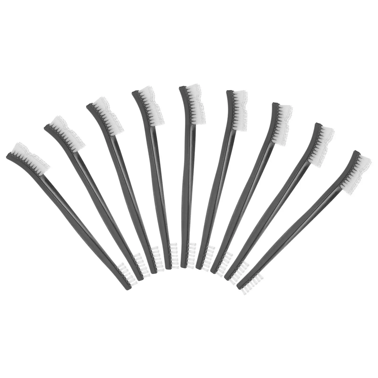 9pcs Dual-End Plastic Wire Brushes Compact Lightweight for Automotive Kitchen Bathroom Cleaning Pipes Crevice Detailing Small