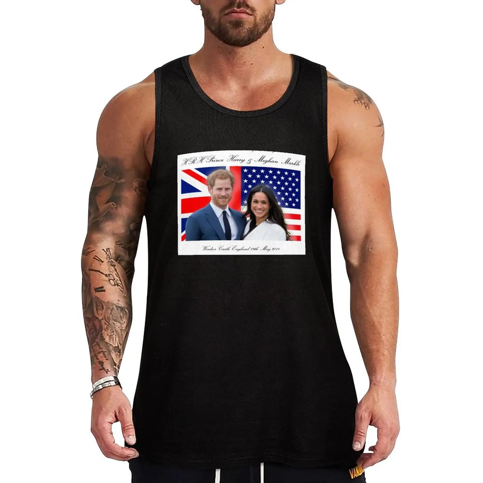 

To Commemorate the Royal Wedding of HRH Prince Harry and Meghan Markle Tank Top Classic Fit Undershirt Everyday Wear