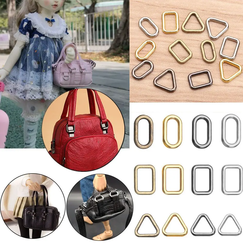 20pcs 4 Colors Newest Tri-glide Accessories Luggage Hardware Square/Triangle Buttons Doll Bag Buckle Diy Dolls Bag