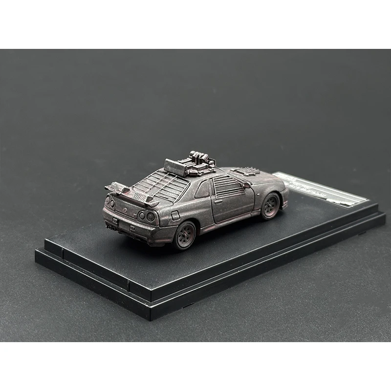 SH 1:64 Skyline GTR R34 Doomsday Wasteland Diecast Diorama Model Collection Miniature Carros Toys Stance Hunters