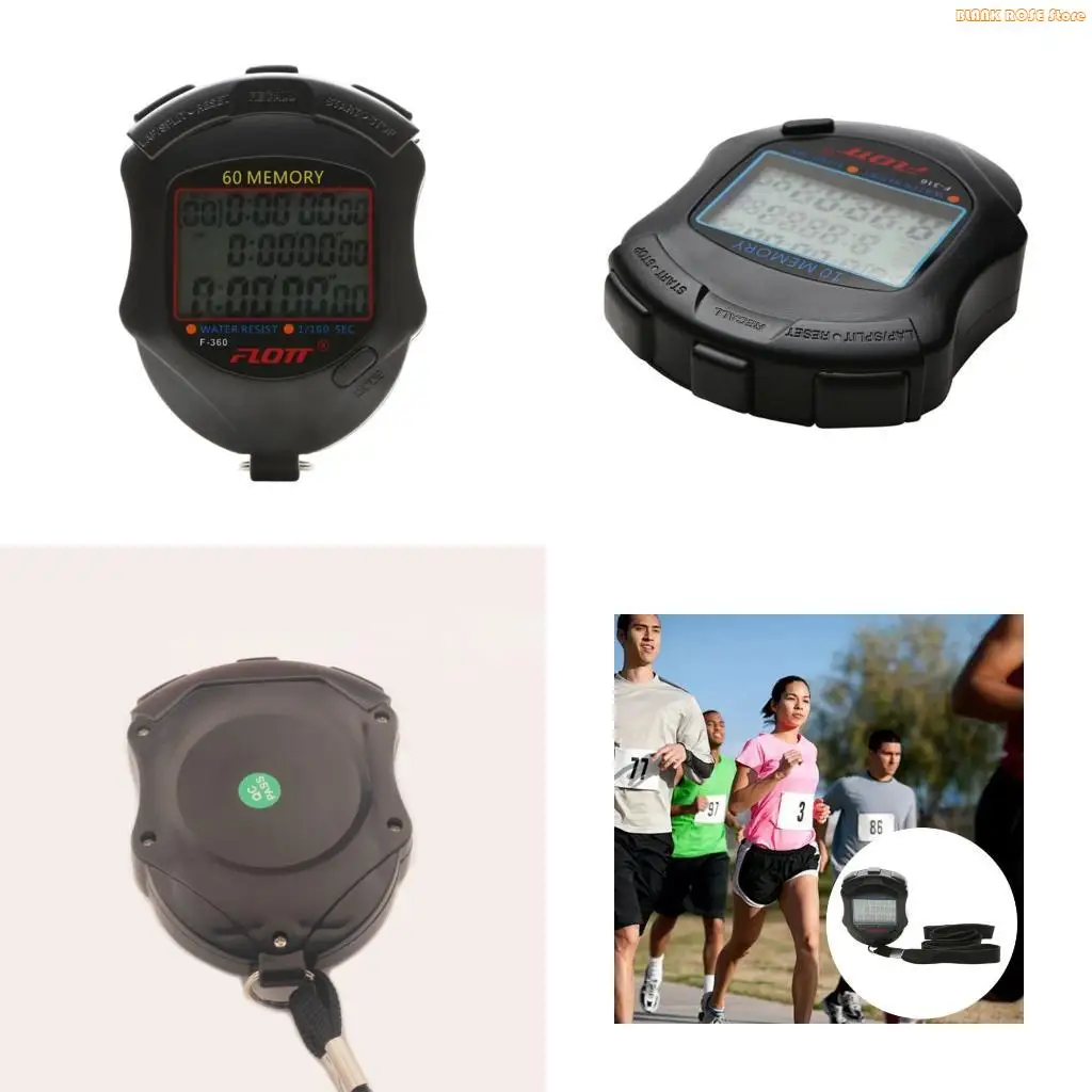 

K1AE 10/30/60/100 Lap Memory Timer Stopwatches Digital Stopwatches Multifunctional Stopwatches for Swimming Running Training