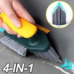 4 In 1 V-Shape Scrubber Brush Kitchen Bathroom Tile Floor Gap Cleaning Brush Window Groove Wall Corner Toilet Brushes Tools