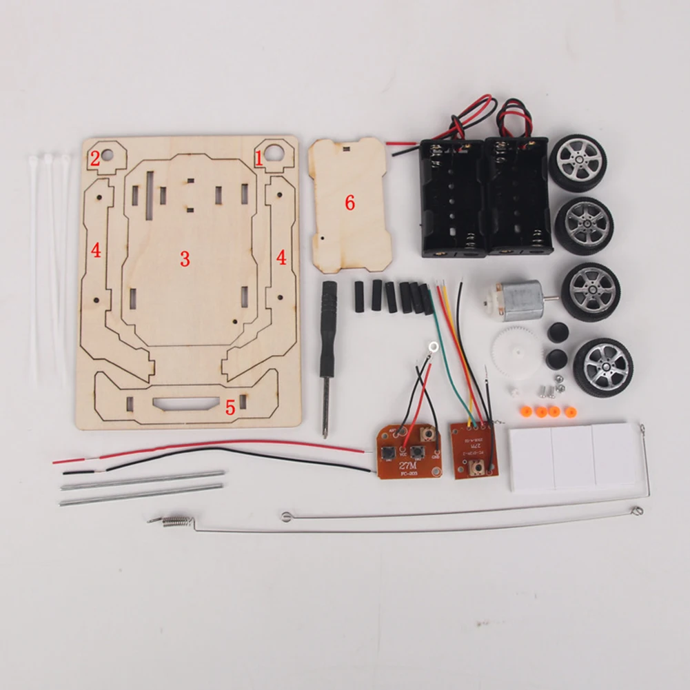 DIY Remote Control Racing Car Model Technology Handmade Materials Children's Science Experiment Set STEM Project