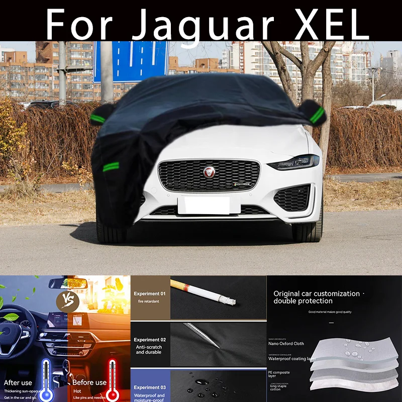 

Наружная защита для Jaguar XEL, полные автомобильные Чехлы, снежный чехол, Солнцезащитный водонепроницаемый пыленепроницаемый внешний автомобильный аксессуар