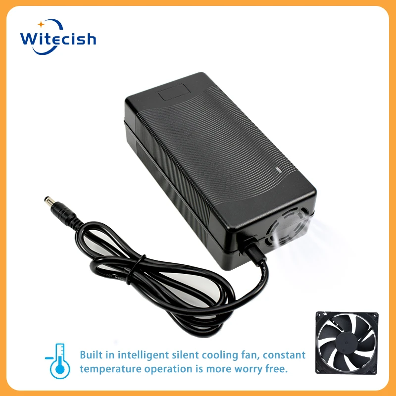 54.6V 5A Lithium Battery Charger For 13S 48V Li-ion Battery Pack Charger 300w Built-in quiet cooling fan