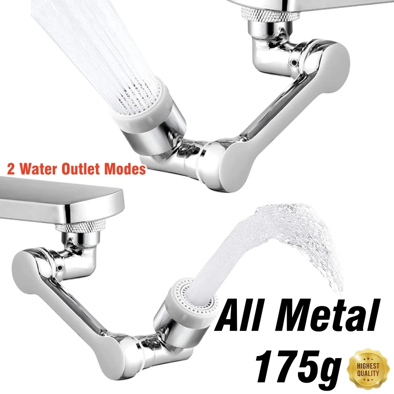 All Metal 99% Universal 1080° Rotation Faucet Sprayer Head for Extender Aerator Bubbler Nozzle Kitchen Tap Washbasin Robot Arm