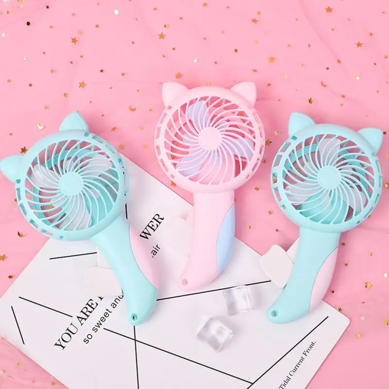 Manual Press Small Fan Personal Manual Mini Hand Cooling Summer Fan Portable Cute Design Hand Press Fan For Boys And Girls