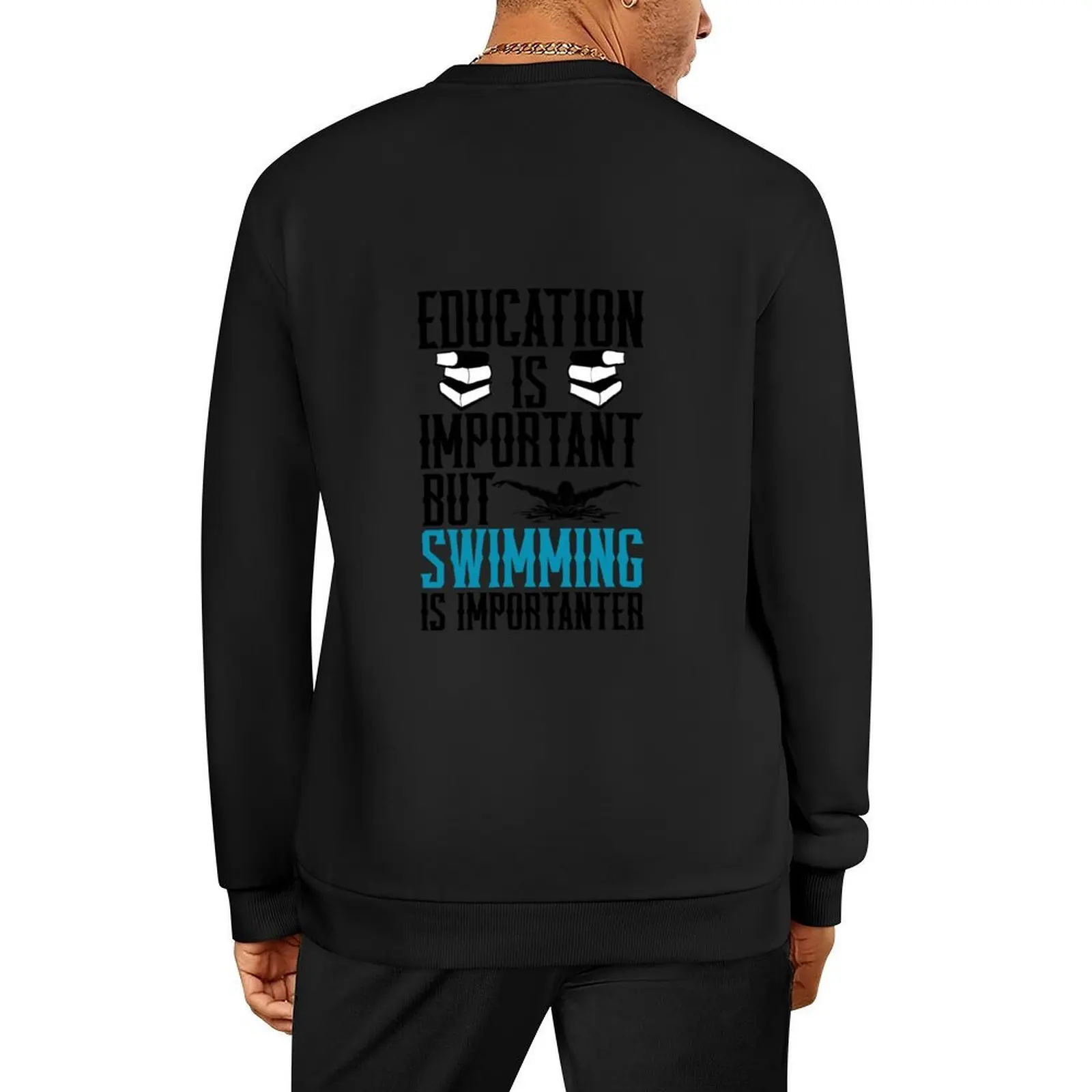 

Swimming Is Importanter Pullover men's clothes autumn new products korean clothes male clothes hooded sweatshirts