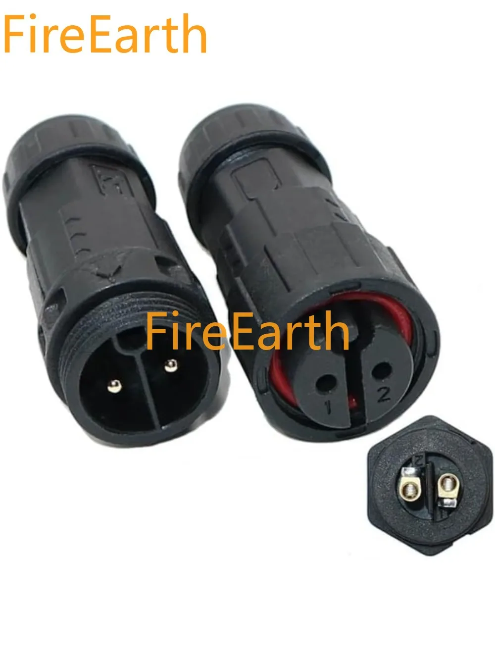 

M19 Led Power Connector Waterproof 2 Pin Male and Female Screw Type for Cable