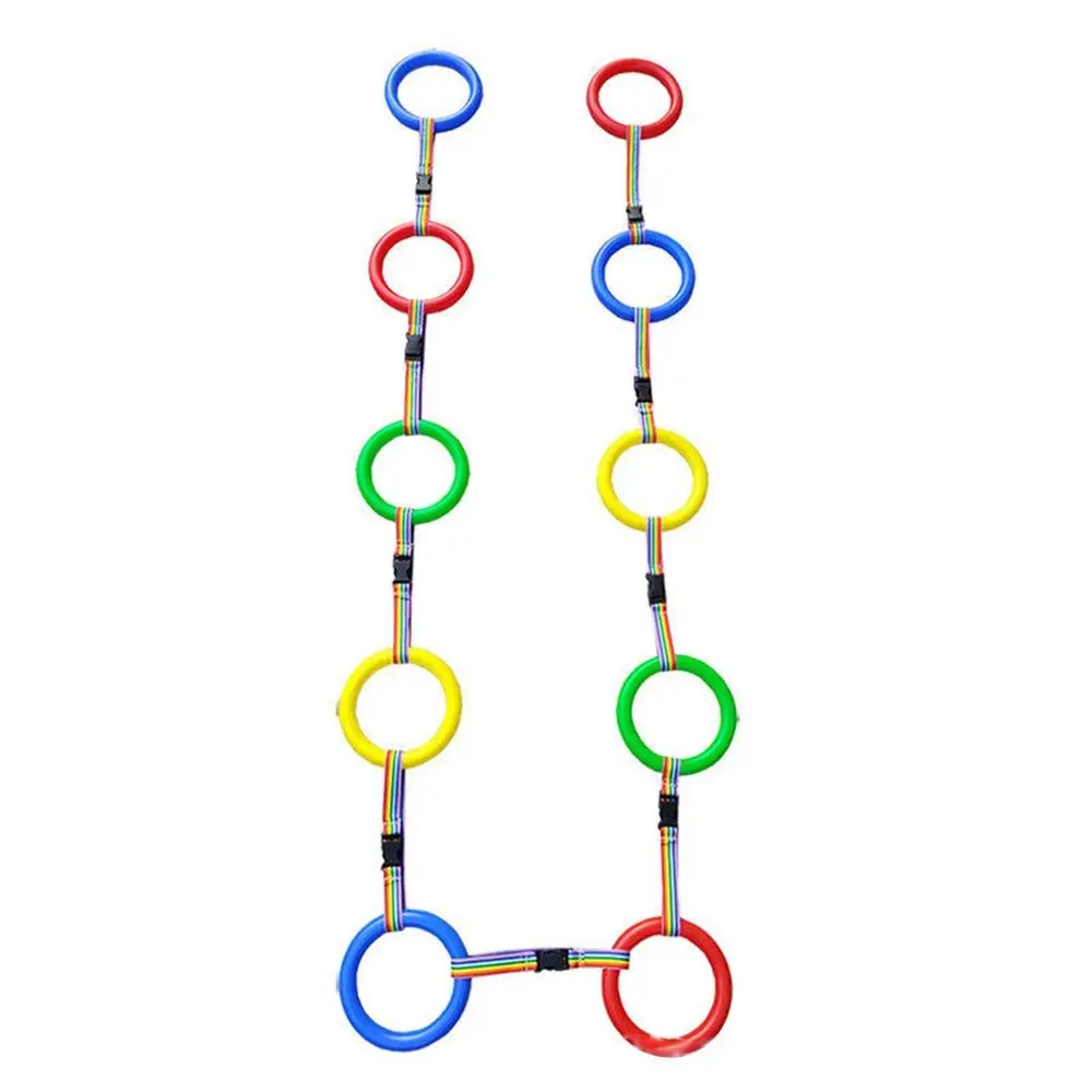 Corda da passeggio portatile Anti-perso estensibile colorata per bambini anelli per cintura transizione linee prescolari insegnanti per bambini