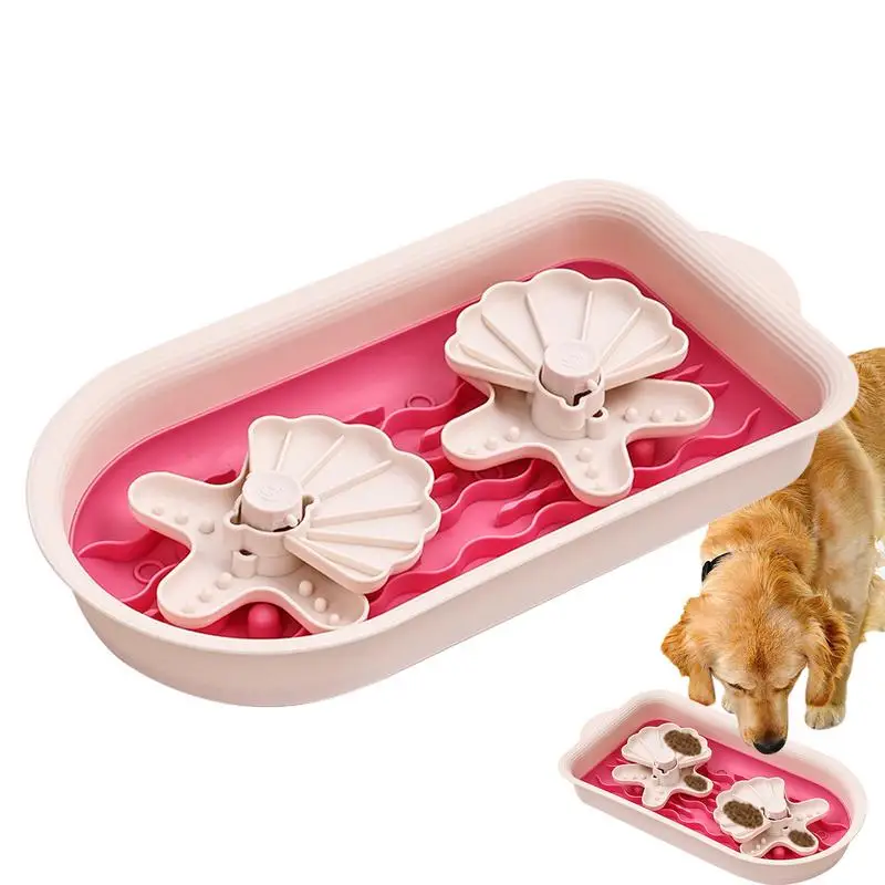 

Dog Bowl Slow Feeder Double Bowl Design Slow Feeder For Pet Anti-Chocking Slow Feeding Maze Dog Food Bowl For Cats Treats Dogs
