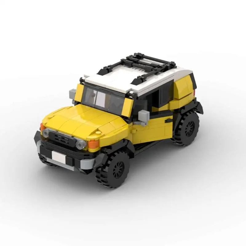 Yellow FJ Cruiserd V2 MOC M03211 5700 VX-R GTS Pickup Truck Off-road Car Building Blocks Speed Vehicle Model Bricks DIY Toy Gift