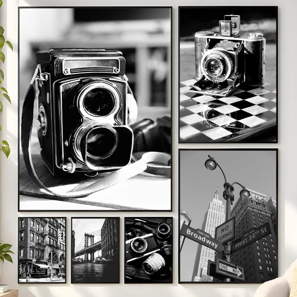 Black And White Vintage Photo Classic Anime Poster Matte Wall Peel And Stick Decor Bedroom Living Room Office Dorm Home