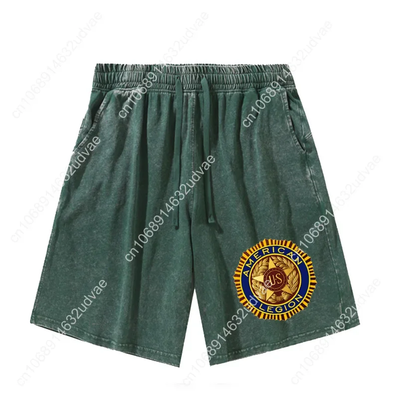 

American Legion Logo Shorts Man Woman Teenager Retro Short Pants Vintage Cotton Elastic Soft Beach Shorts Customized Pant