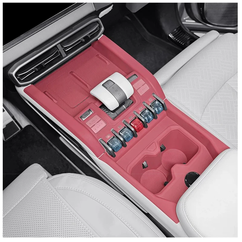 For BYD Fangchengbao Titanium 3 Center Console Cup Holder Silicone Pad Anti-slip Dustproof Interior Accessories