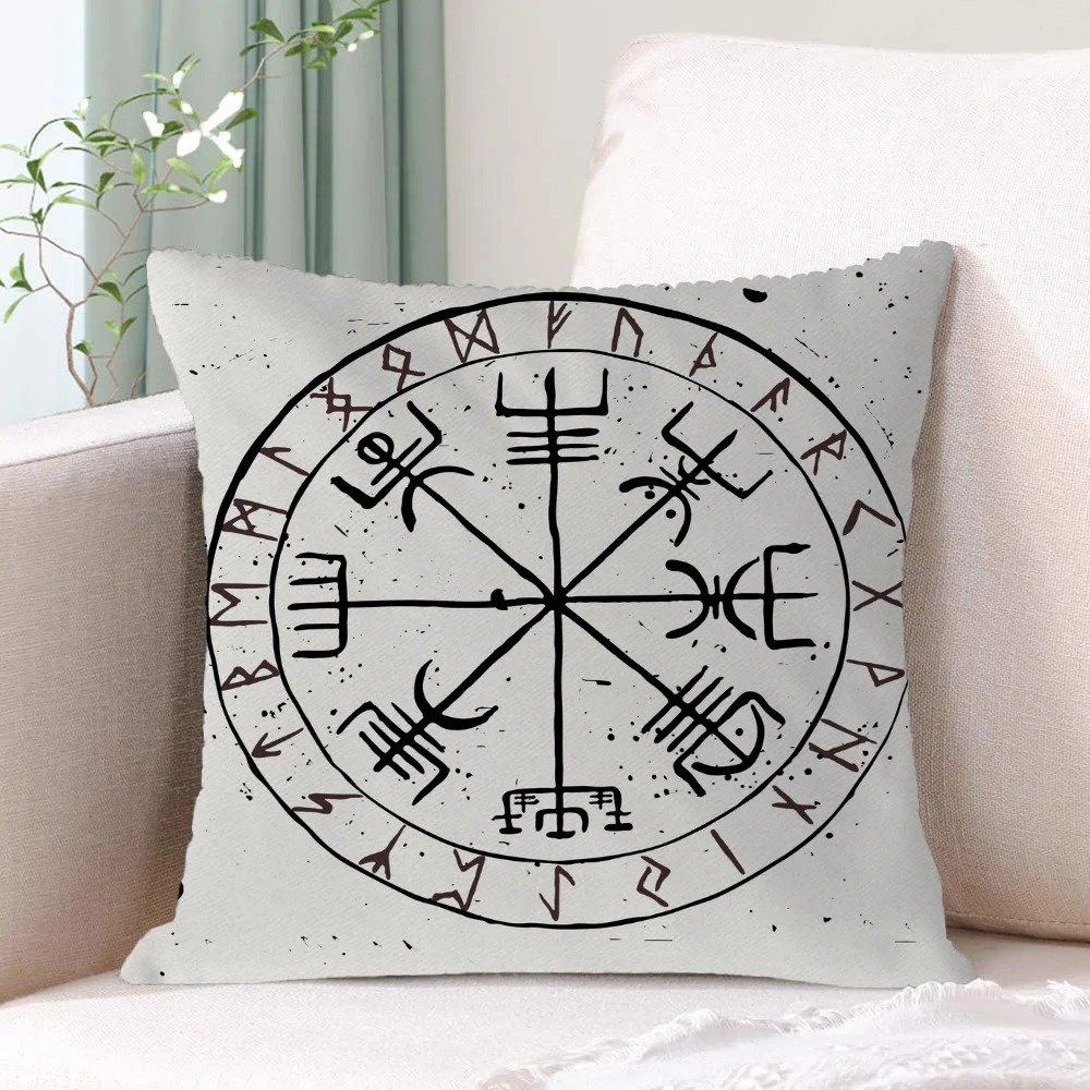 Pillow Covers Viking Talisman Bed Home Decoration 45x45 Cushions Cover Anime Decorative Cushion Chair 50x50 Garden Sofa Textile