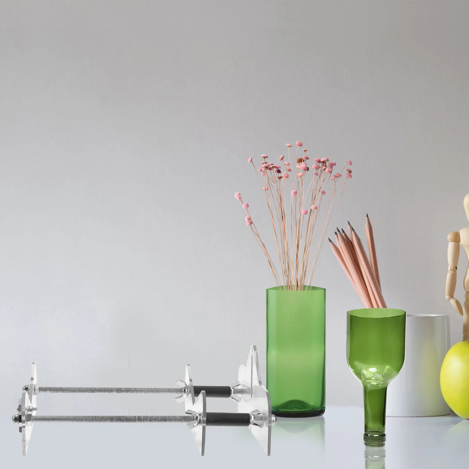 المهنية قاطع الزجاجات الزجاجية لزجاجات ويسكي النبيذ البيرة قابل للتعديل المسمار DIY أداة للحرف اليدوية قاطع الزجاجات الزجاجية