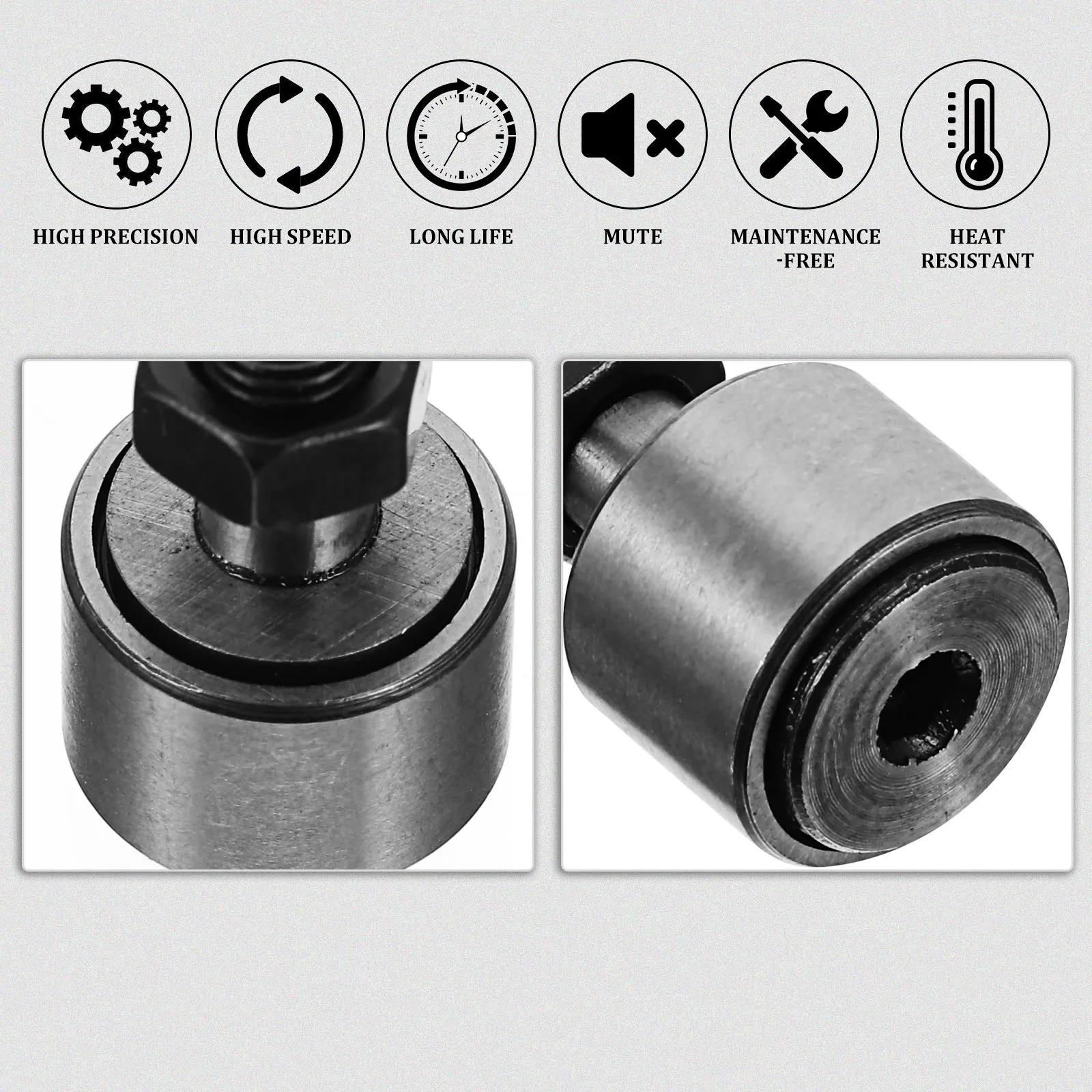

4pcs Steel Needle Roller Bearings Bolted Cam High Rigidity Radial Load Automotive Truck Transmission