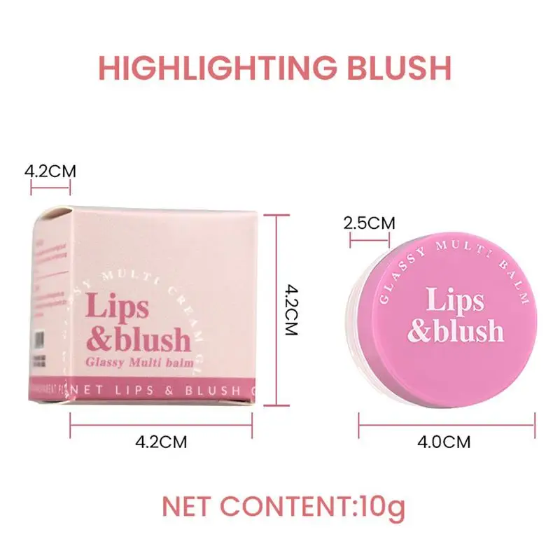 Blush for Cheeks 2-in-1 Face Blusher and Lip Color Buildable Coverage Contour Highlighter Cosmetics Matte Finish Natural Glow