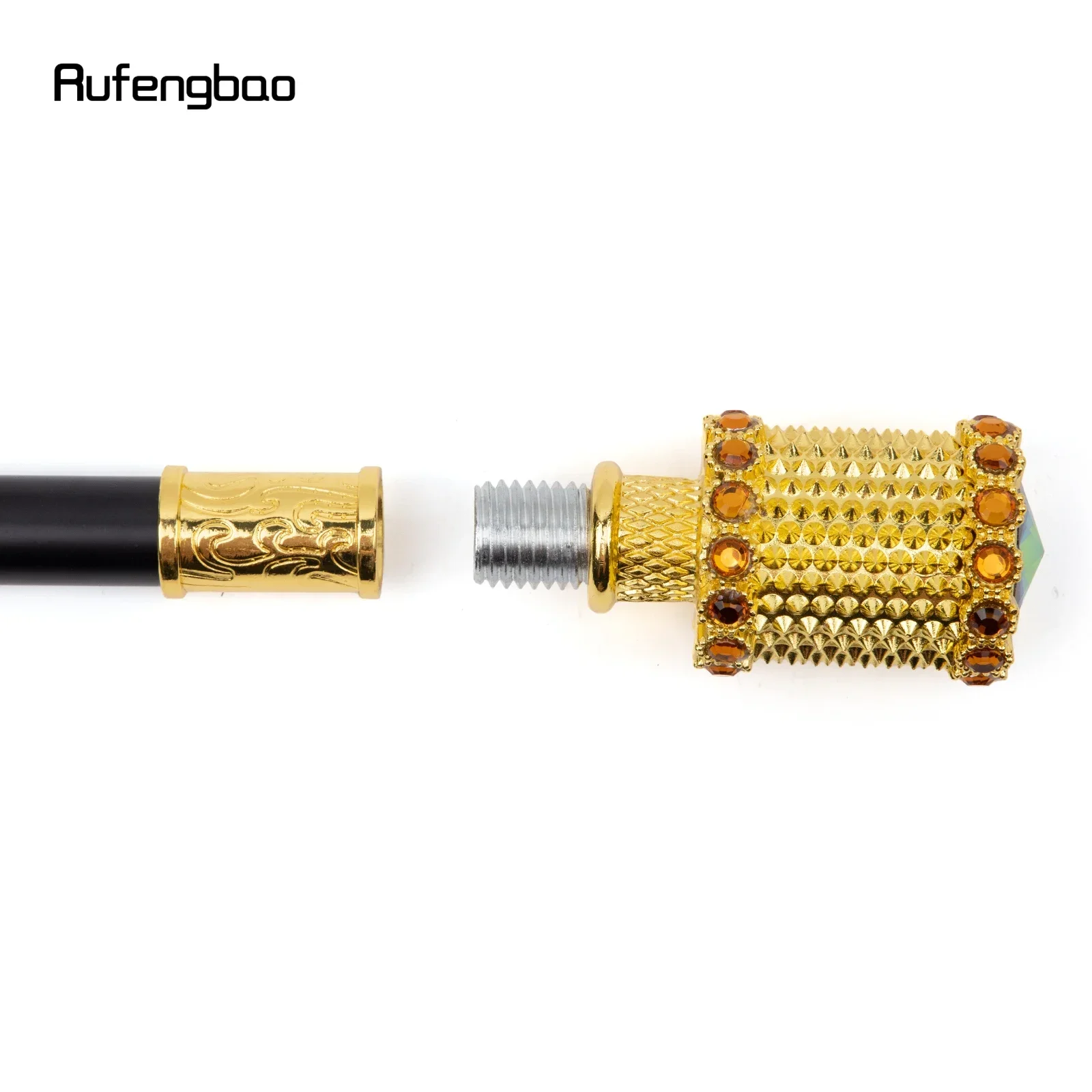 الذهبي الوردي الاصطناعي الماس عصا للمشي الزخرفية تأثيري خمر حفلة عصرية عصا للمشي هالوين Crosier 97 سنتيمتر