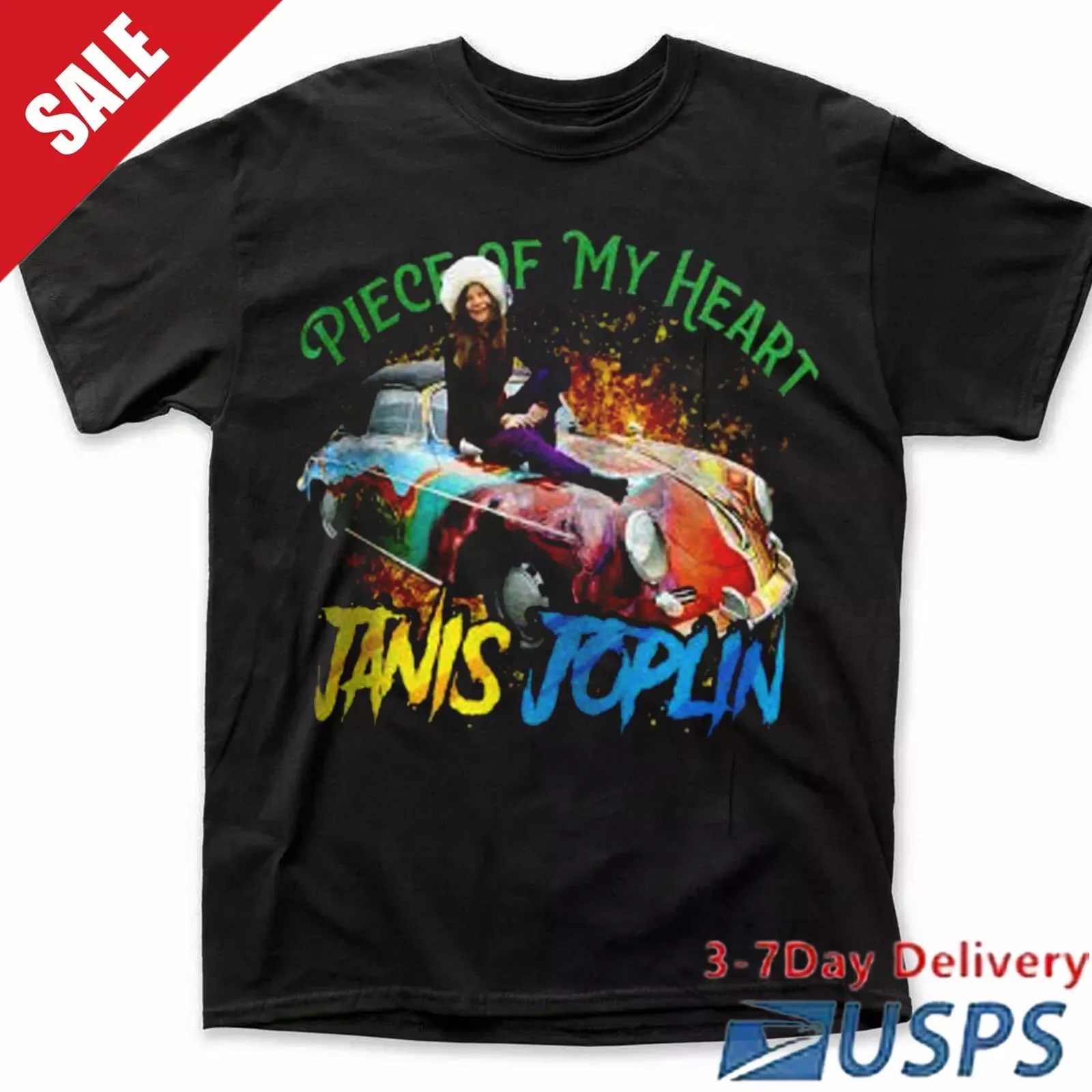 Janis Joplin Essential T-Shirt for Sale all size