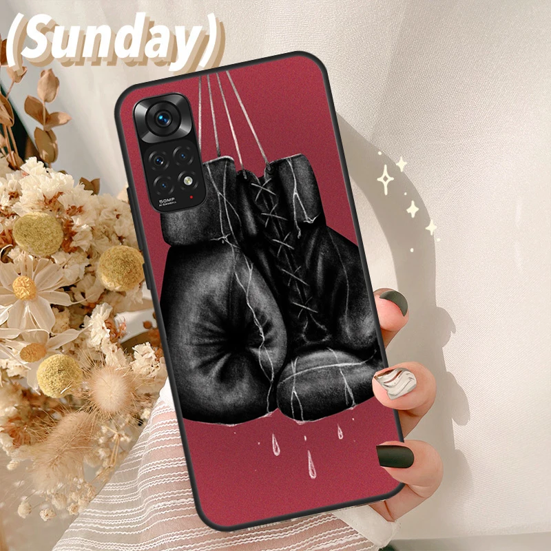 Boxing Gloves Case For Redmi Note 11 10 8 9 12 Pro Plus Note 12S 11S 10S 9S Cover For Redmi 12C 9C 10C 10A view 4