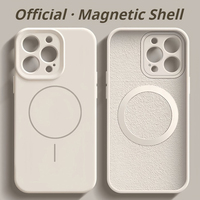 Original Liquid Silicone Candy Color Matte Phone Case For iPhone 16 Plus 15 14 13 12 Pro Max For Magsafe Magnetic Bumper Cover