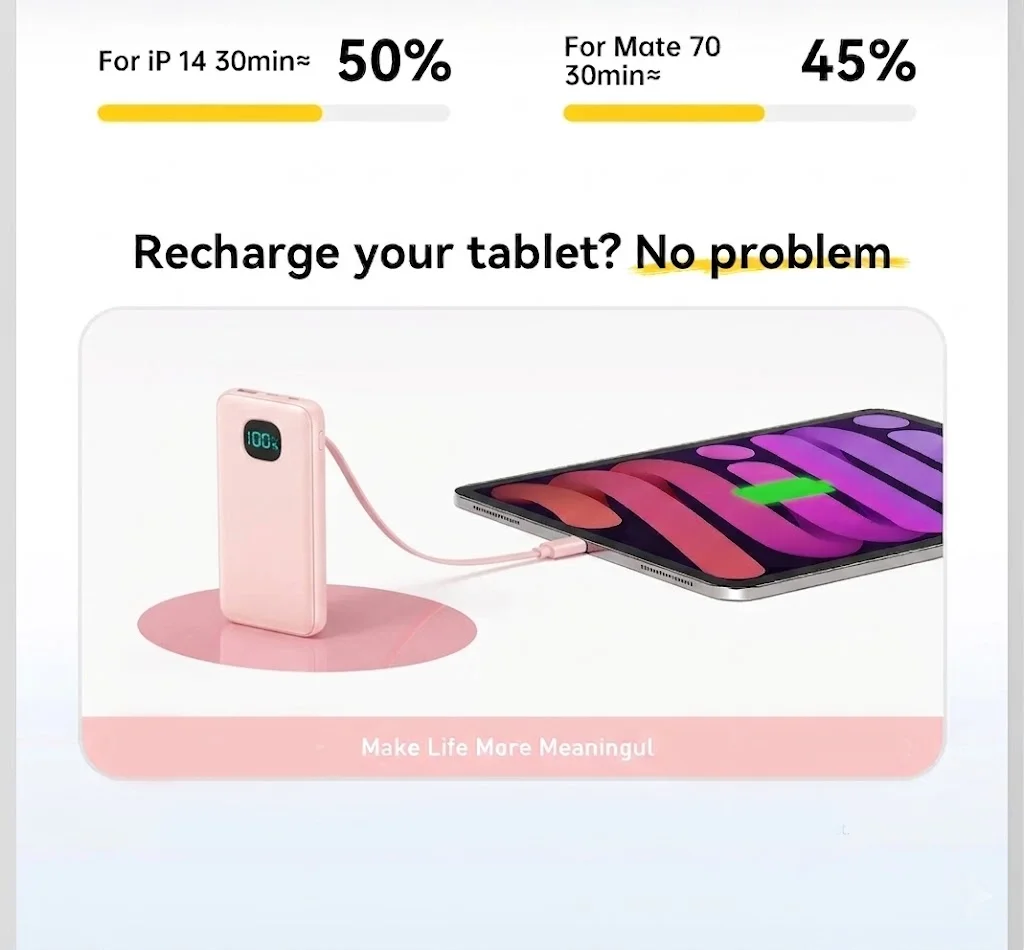 Power Bank with Built-In Cables — product detail 5