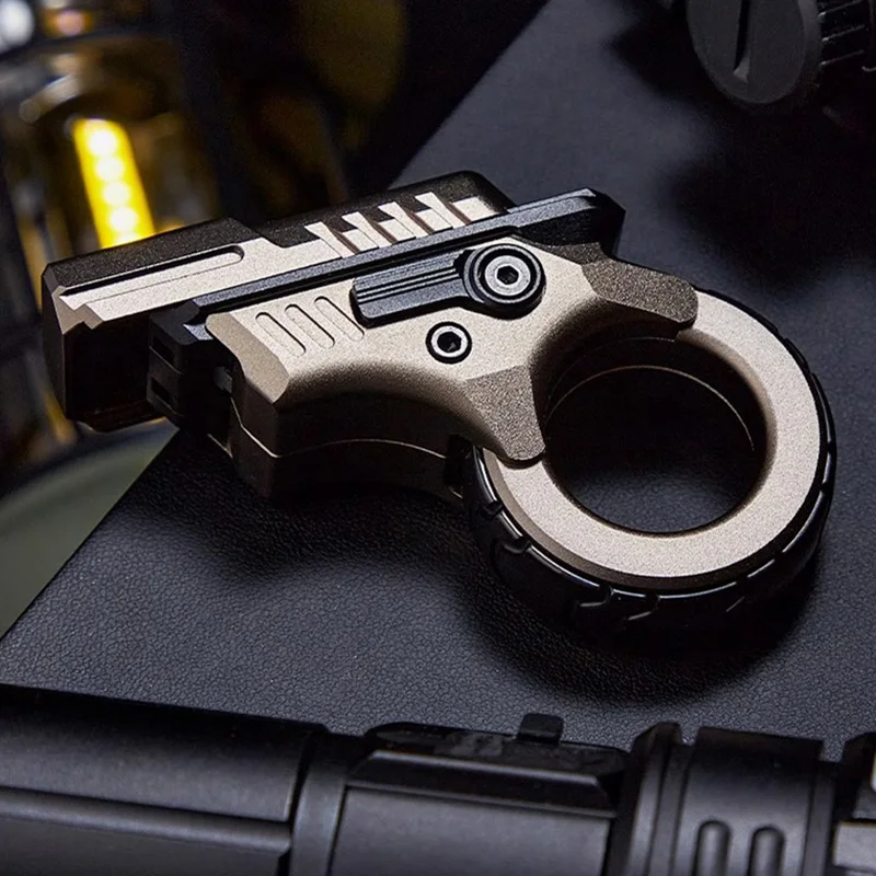 ZOOM EDC edycja młodzieżowa karta do pchania Fidget Spinner wyraźny dźwięk Push Slider niepokój Stress Relief grzechotka metalowa zabawka dekompresyjna