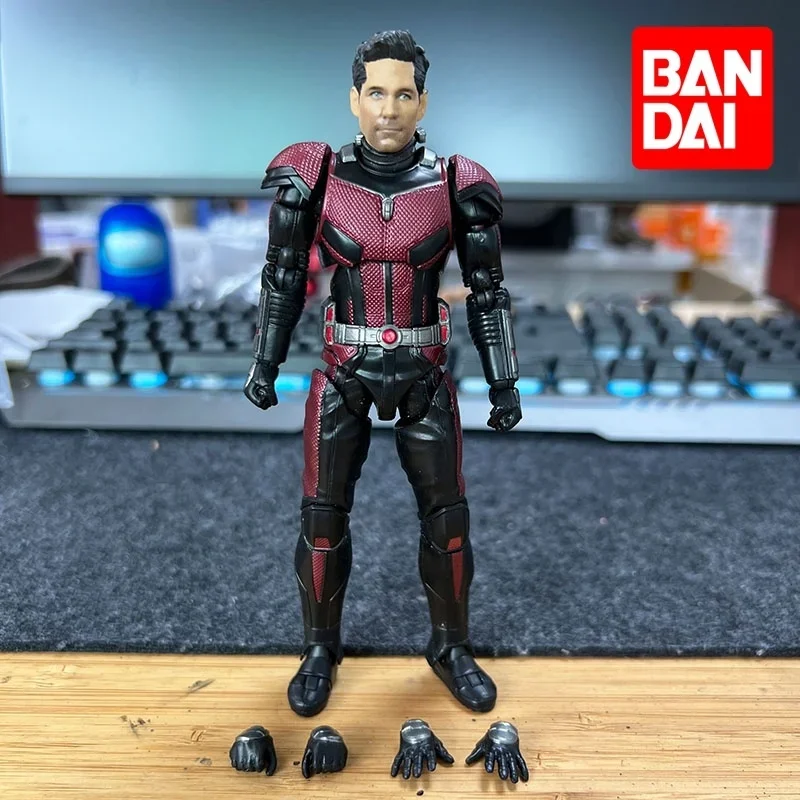 Genuine Bandai Shf Avengers Alliance 4 Ant Man Ant-man Human Head Carved Face 6-inch Action Figure Collection Model