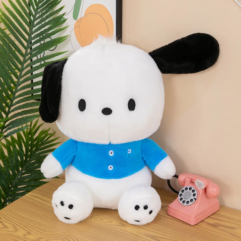 Peluche Sanrio Kawaii Pochacco Cartone animato e simpatico compagno di sonno Comodo e morbido regalo di compleanno per ragazza