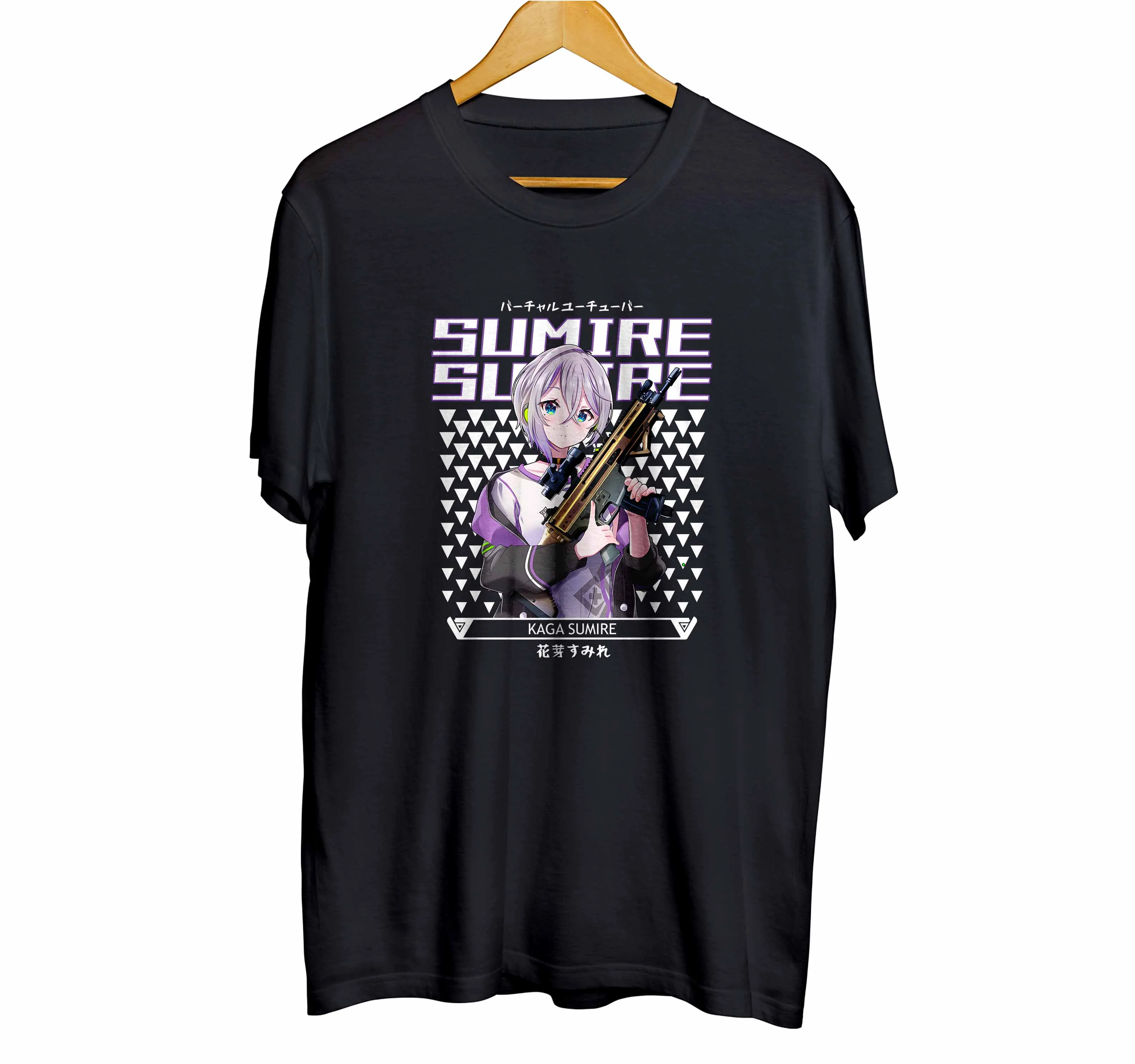 T-shirt distroanime vtuber KAGA SUMIRE - VSPOT 100% combed 30s