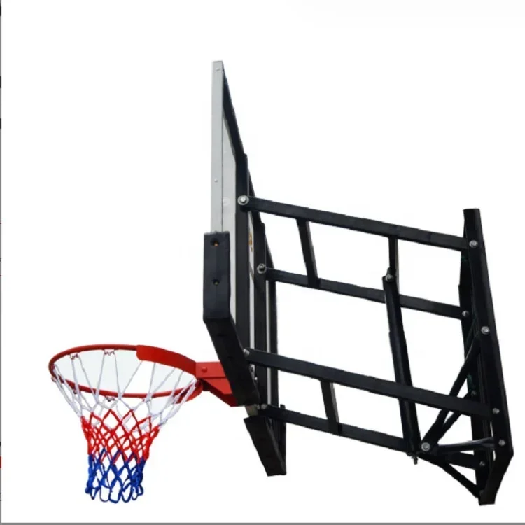 Hand Lifting Manual Style Outdoor Wall mounted Adjustable Basketball Hoop