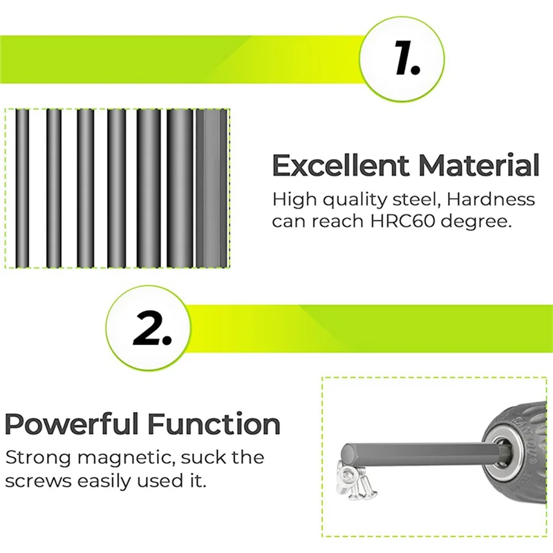 Hexágono Spanner Soquete, Chave Soquete, 1.5-12mm, 10 Pcs