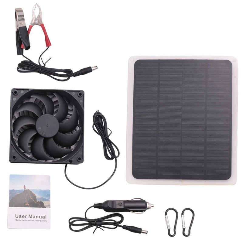 

Solar Panel Exhaust Fan 20W 12V USB Solar Powered Fan Outdoor IP65 Waterproof Portable Ventilator Exhaust Fan