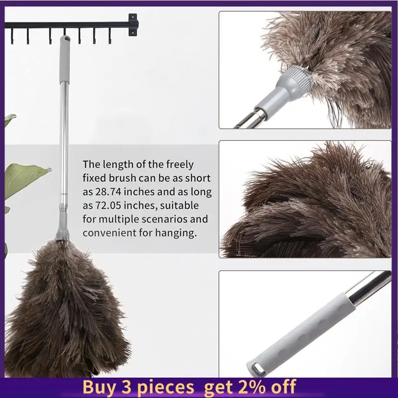 

COME тряпка со страусиными перьями, выдвижная тряпка с перьями для домашней уборки, потолочный вентилятор для мебели, тряпка с перьями, 90 дюймов