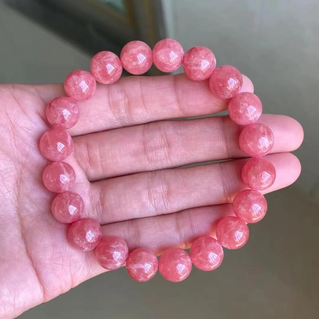 

10mm Natural Red Rhodochrosite Bracelet Jewelry For Women Men Reiki Gift Stone Gemstone Beauty Crystal Beads Strands AAAAA