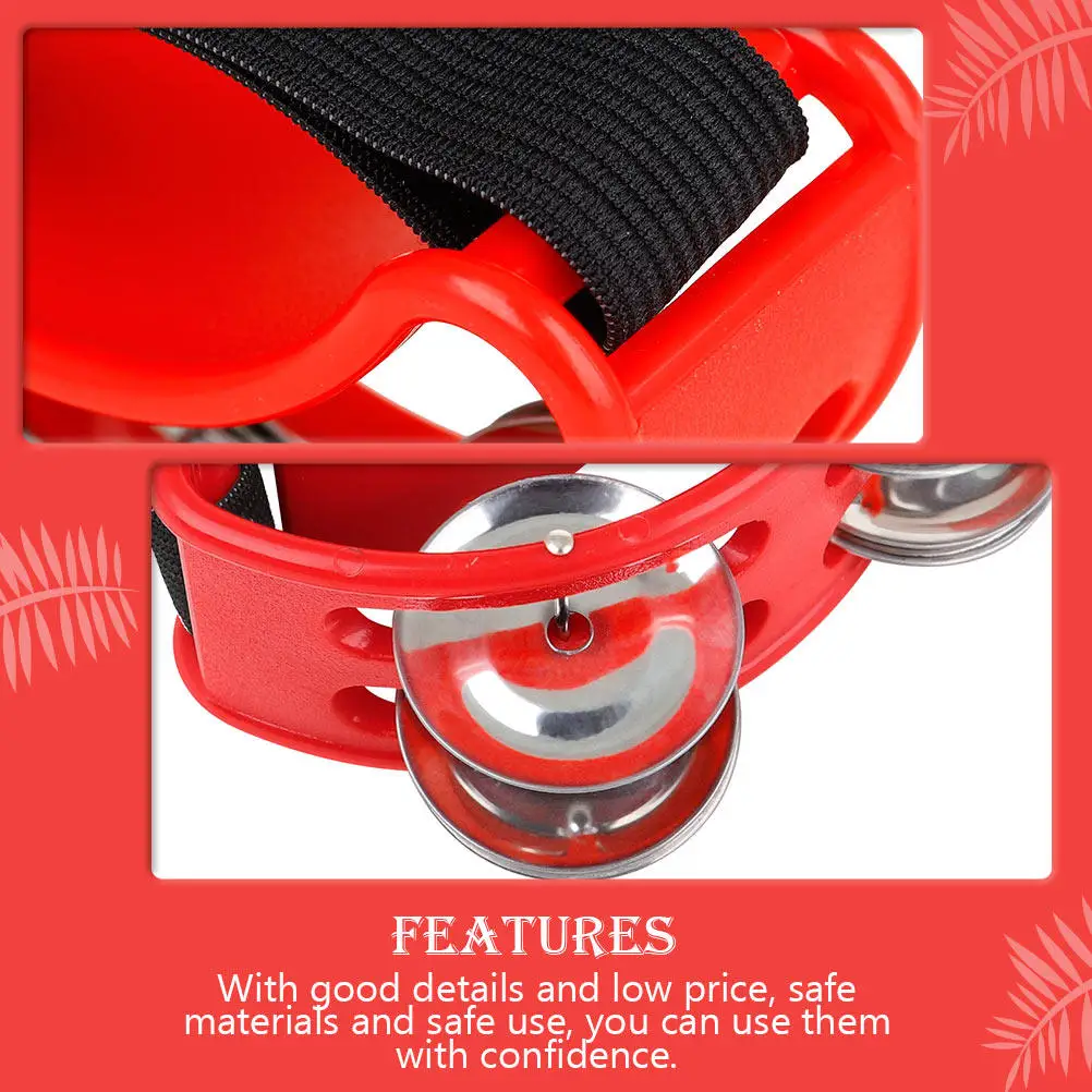

Foot Tambourine Unique Footbell Shakers Percussion Instrument for Music Education Performance Stage Accompaniment Prop