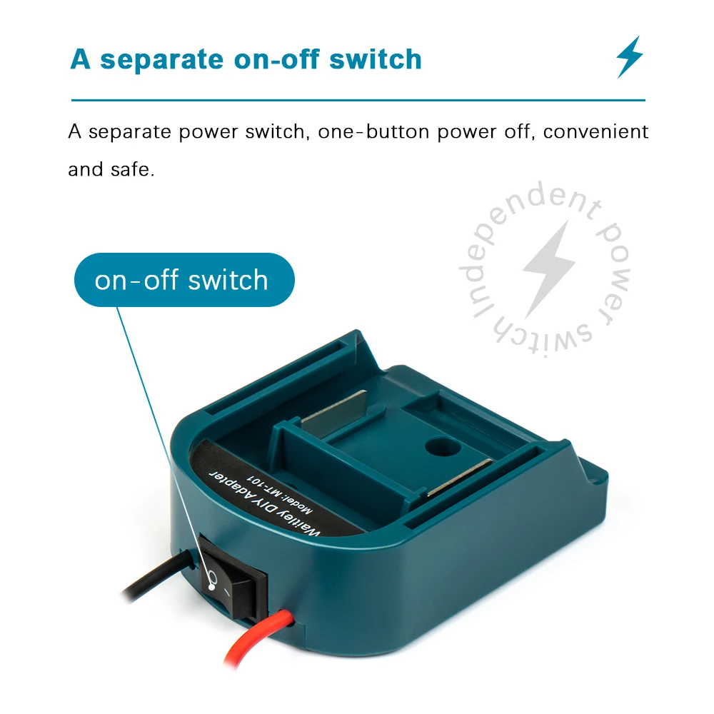 Convertidor adaptador de batería externa para batería MT Makita de 14V/18V, caja de herramientas eléctricas DIY, kit de accesorios de enchufe mod,