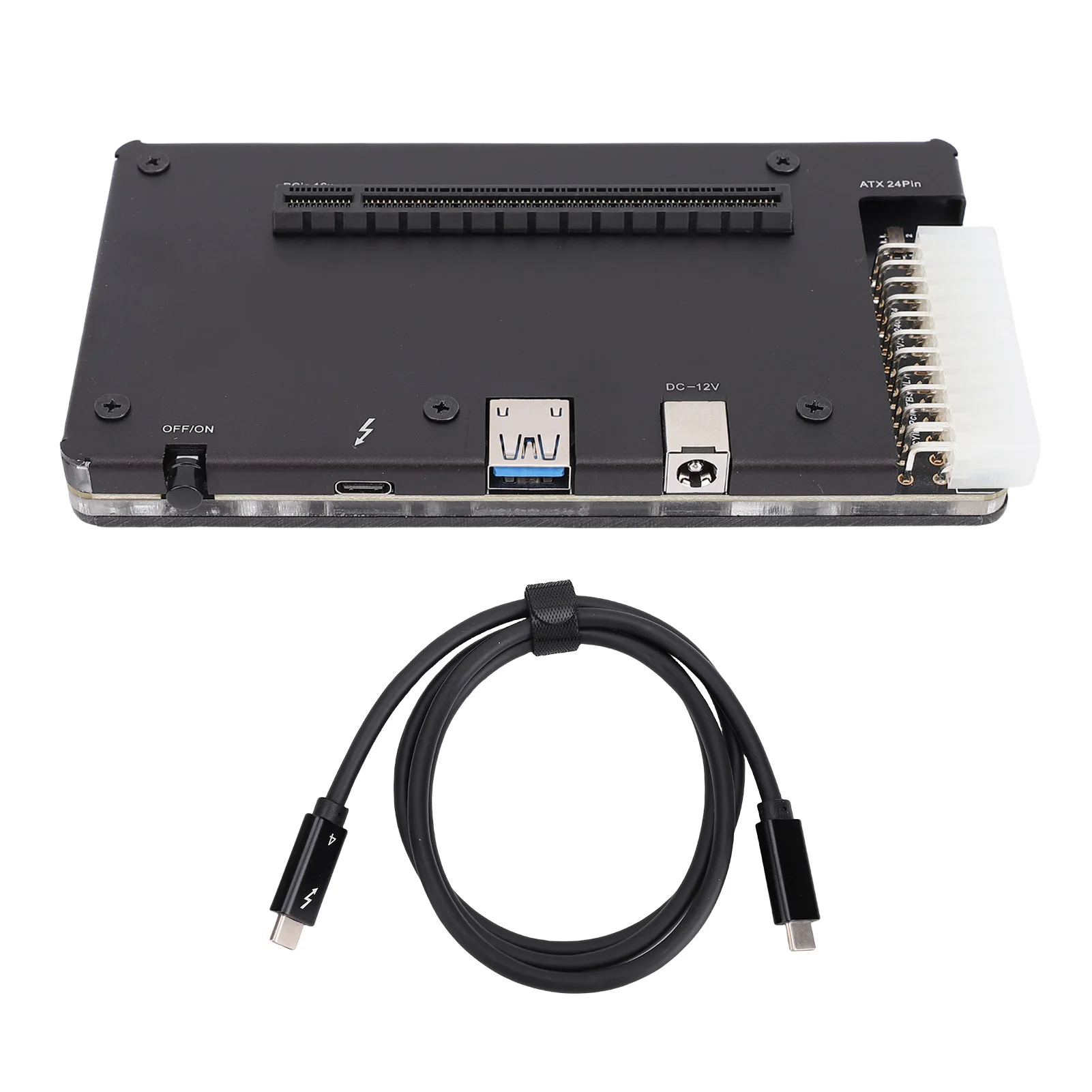 Professional External GPU Fit for Thunderbolt 4 Graphics Card Dock EGPU Enclosure USB4.0 ATX 24Pin PCIE Interface with 1m Cable