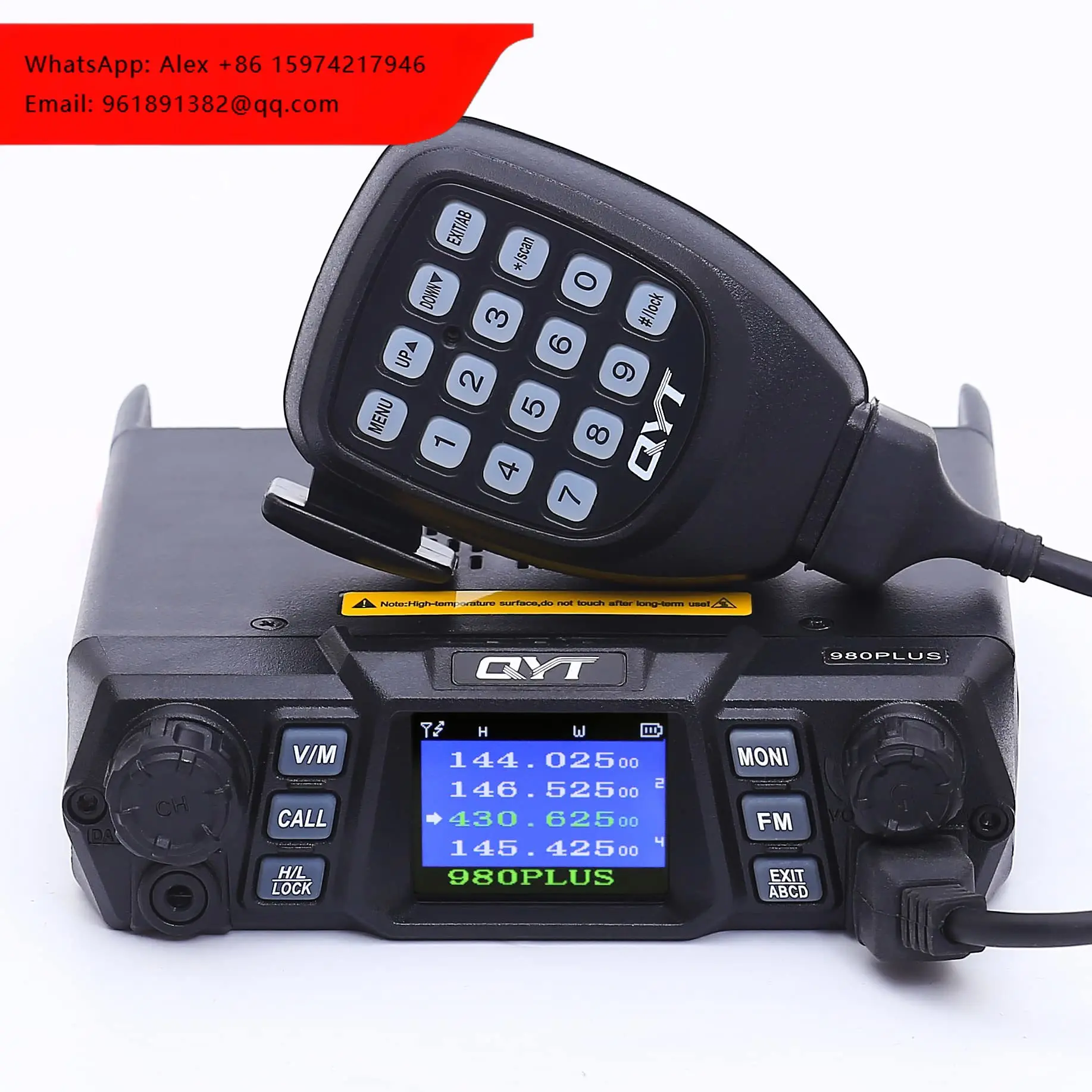 

НОВЫЙ QYT KT-980PLUS: Мощная двухдиапазонная (75 Вт VHF/55 Вт UHF) автомобильная радиостанция с четырьмя режимами работы, трансивер для радиолюбителей