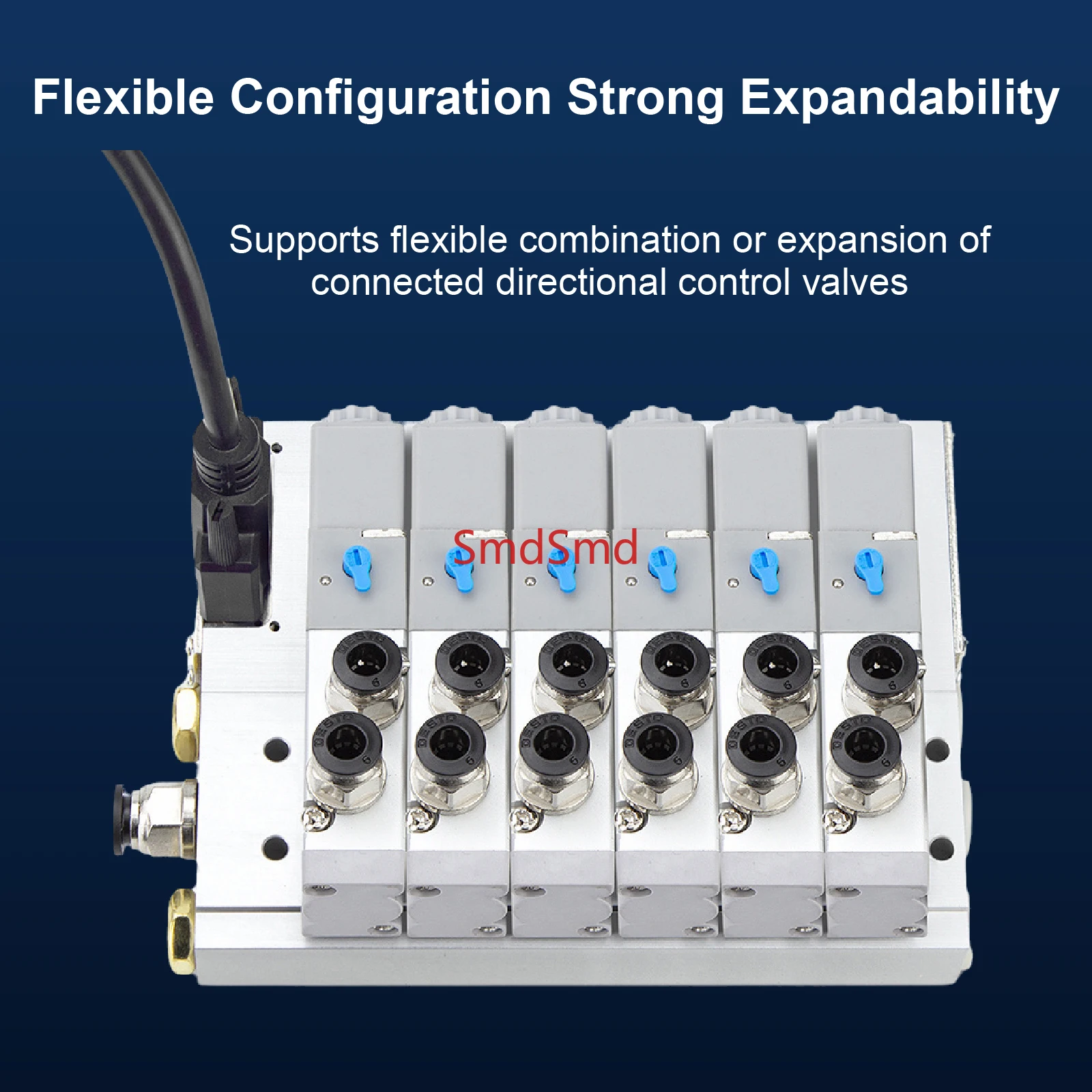 4V110‑06 Solenoid Manifold 24V Integrated Bank Pneumatic Island Multi‑Station Valve Module Automation