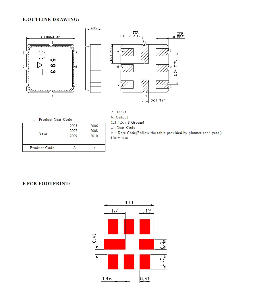 (10PCS) TA0593A  code 593 brand new genuine 428.835MHz packaged SMD SAW filter in stock