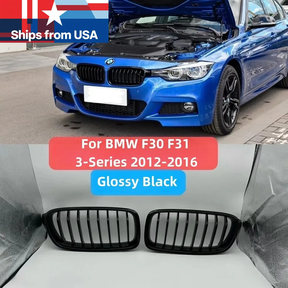 

Гладкая черная решетка переднего бампера для барбекю подходит для BMW F30 F31 3 серии 2012-2016 гг.