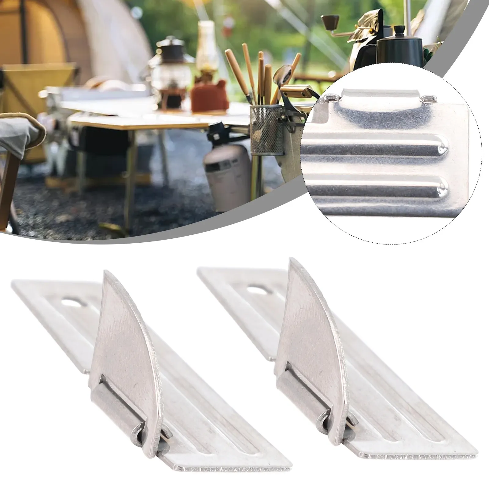 2pcs Stainless Steel Mini Folding Can Opener Bottle Opener Portable Outdoor Camping Hiking Traveling Cooking Useful Gadget Tools view 2