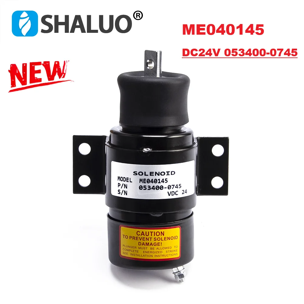 DC24V ME040145 053400-0745 Engine Flameout Fuel Stop Solenoid Valve For Excavator HD800 HD900 HD250 HD450 Shutoff Valve