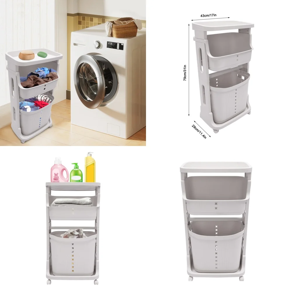 

3-х уровневая тележка на колесиках, кухонная тележка с полками для хранения, универсальная тележка для домашнего офиса, гаража, белая многоцелевая мобильная тележка для хранения